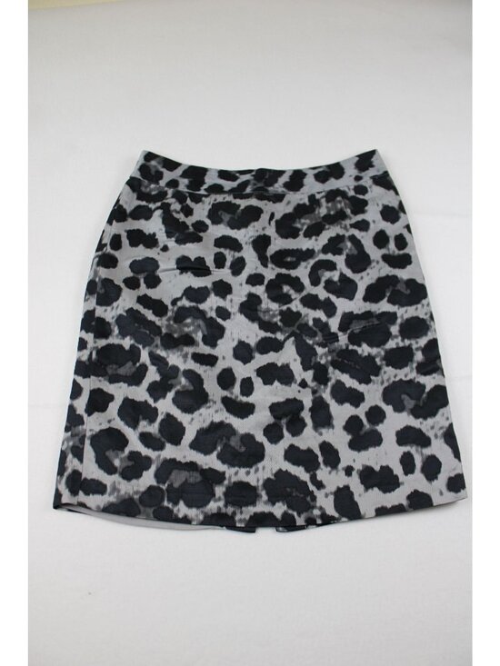 Banana Republic Dresses & Skirts - Banana Republic Gray & Black Animal Print Pencil Skirt Size 10 Rear Zip Closure
